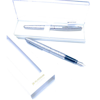 +富福里+ 白金牌 P-500.PTA-500 鋼筆對筆組 唐草蝕刻 書法鋼筆 / 鋼筆 德國筆頭禮品組 附白盒子
