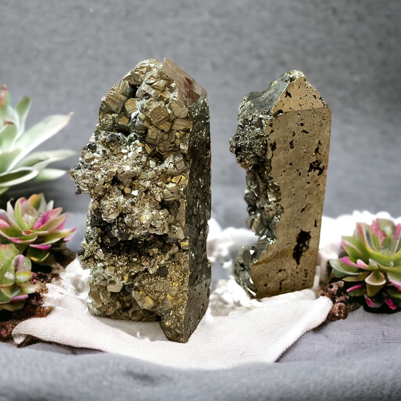 🐘石之靈🐘 Soul Stone 天然水晶#秘魯黃鐵礦柱#黃鐵礦