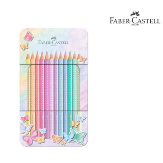 【長春美術】Faber-Castell 12色繽紛粉彩色鉛筆 - 三角點鑽馬卡龍色系