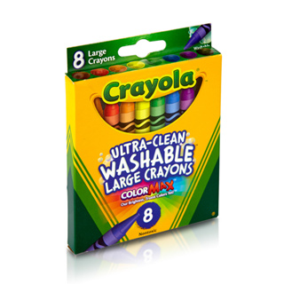 【美國繪兒樂Crayola】可水洗大蠟筆8色｜安全無毒 可水洗 耐用