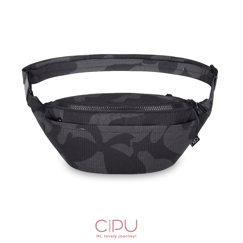 CiPU喜舖 Airy空氣腰包(ECO黑迷彩)  隨身包/斜背包/輕量包/工作腰包/大容量/通勤包/旅行包/出遊/貼身包