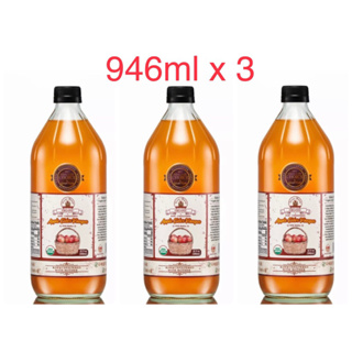 自然醫生 美國老廠製作 Apple Cider Vinegar 有機 無糖 生酮 蘋果醋 946ml x 3