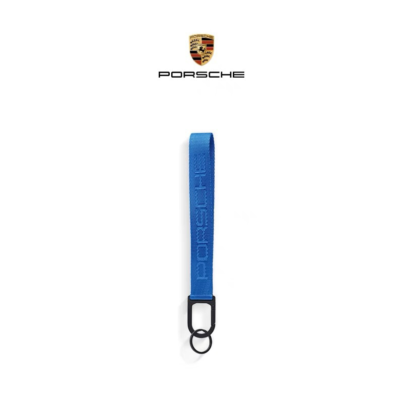 【現貨】保時捷Porsche GT3系列 德國原廠鑰匙繩 掛繩藍色鑰匙墜 鑰匙鏈 MAR 煞車鑰匙圈 搖粒絨毛毯 盾牌
