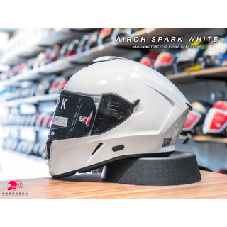 【豪新安全帽部品】Airoh SPARK 素色 亮白 全罩帽 義大利 AIROH 內建墨片 安全帽 免運費