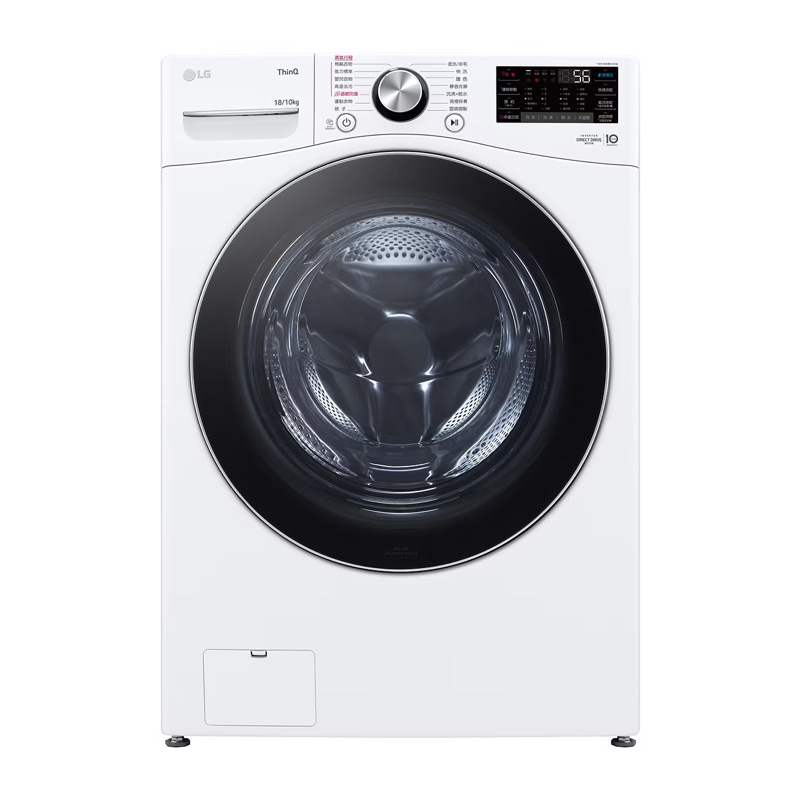 LG 樂金 蒸氣滾筒洗衣機 (蒸洗脫烘) 18公斤 WD-S18VDW (冰瓷白) 2023最新款