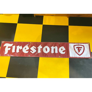 Firestone 火石輪胎 壁掛 帆布 大型旗幟 Hot Rod 美式文化 防水帆布