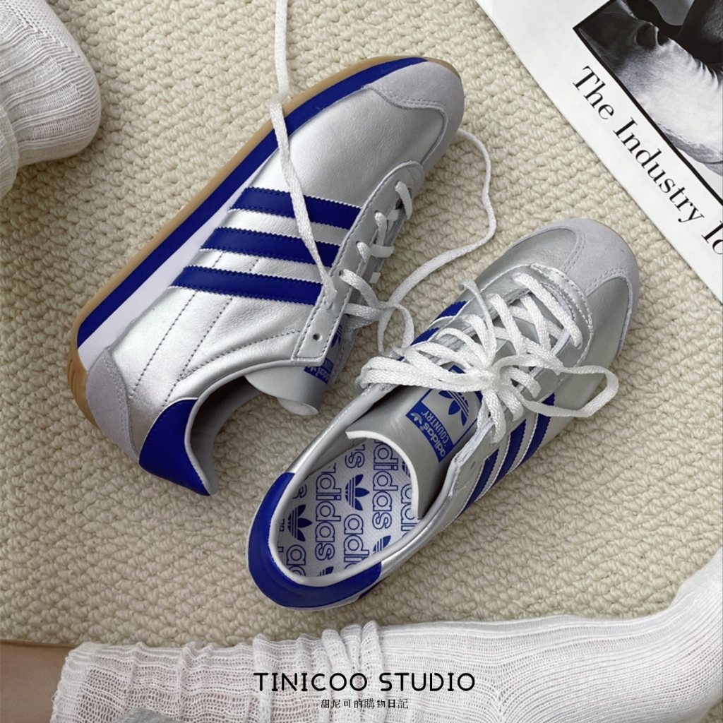 TINI- Adidas Originals COUNTRY Og 銀藍 白藍 休閒鞋 慢跑鞋 IE4230