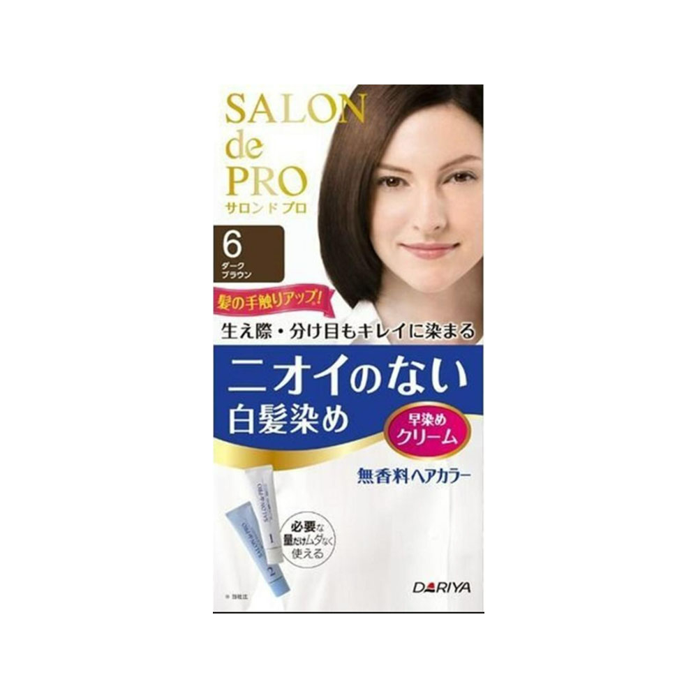 【樂町日貨】日本代購 日本DARIYA 塔莉雅 Salon de pro 沙龍級染髮劑 白髮染 6號暗褐色 染髮劑