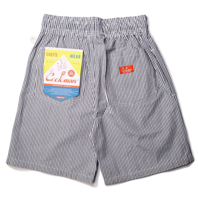 COOKMAN USA 231-11915 Chef Short Pants 廚師 休閒短褲 (泡泡紗條紋) 化學原宿