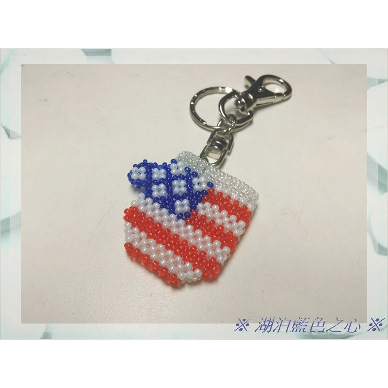 ※湖泊藍色之心※ 《美國》─手套(左)國旗造型鑰匙圈