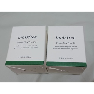 innisfree 綠茶仔保濕體驗組 調理液15ml 保濕精華 8ml 保濕霜 10ml 小樣 試用品 組合 化妝水面霜