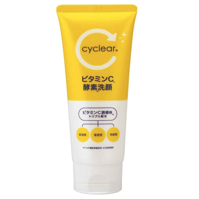 10mins日本製 現貨 肌膚保養 熊野 cyclear 維他命C 酵素 保濕 洗面乳 洗臉 洗顏 柑橘味 130g