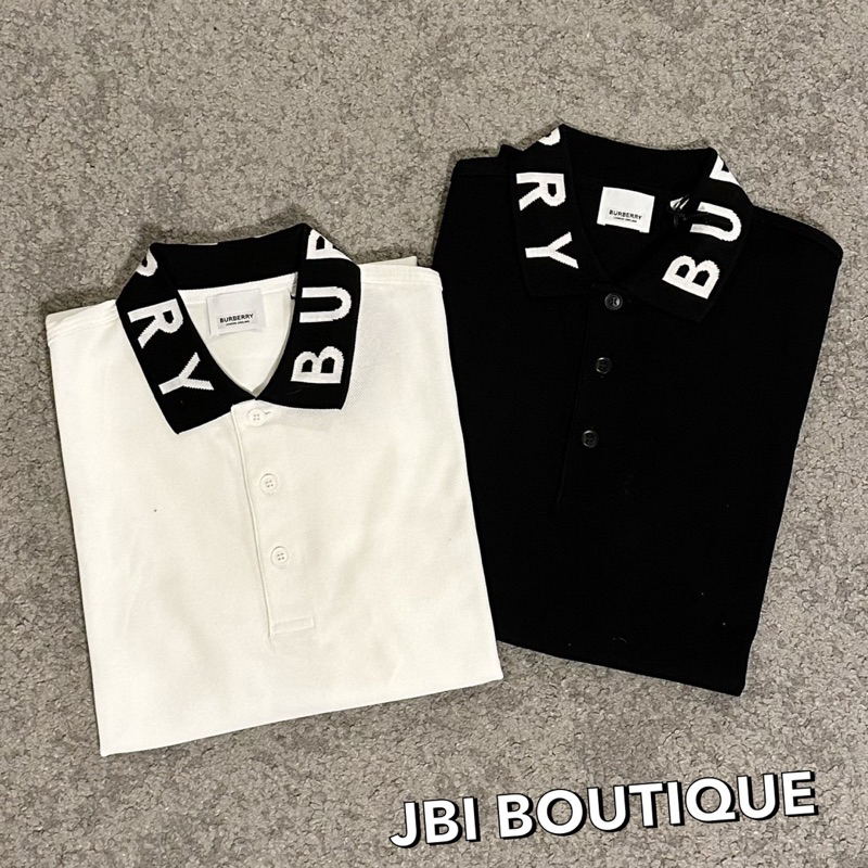 JBI BOUTIQUE✔️Burberry 領口文字 黑 /白色 經典Polo衫 現貨供應 正品代購