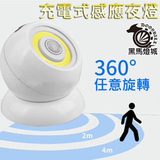 360度旋轉感應燈夜燈【黑馬燈城】臺灣現貨含發票【A310】人體感應 走廊燈 哺乳燈 樓梯燈 露營燈 便攜式 LED