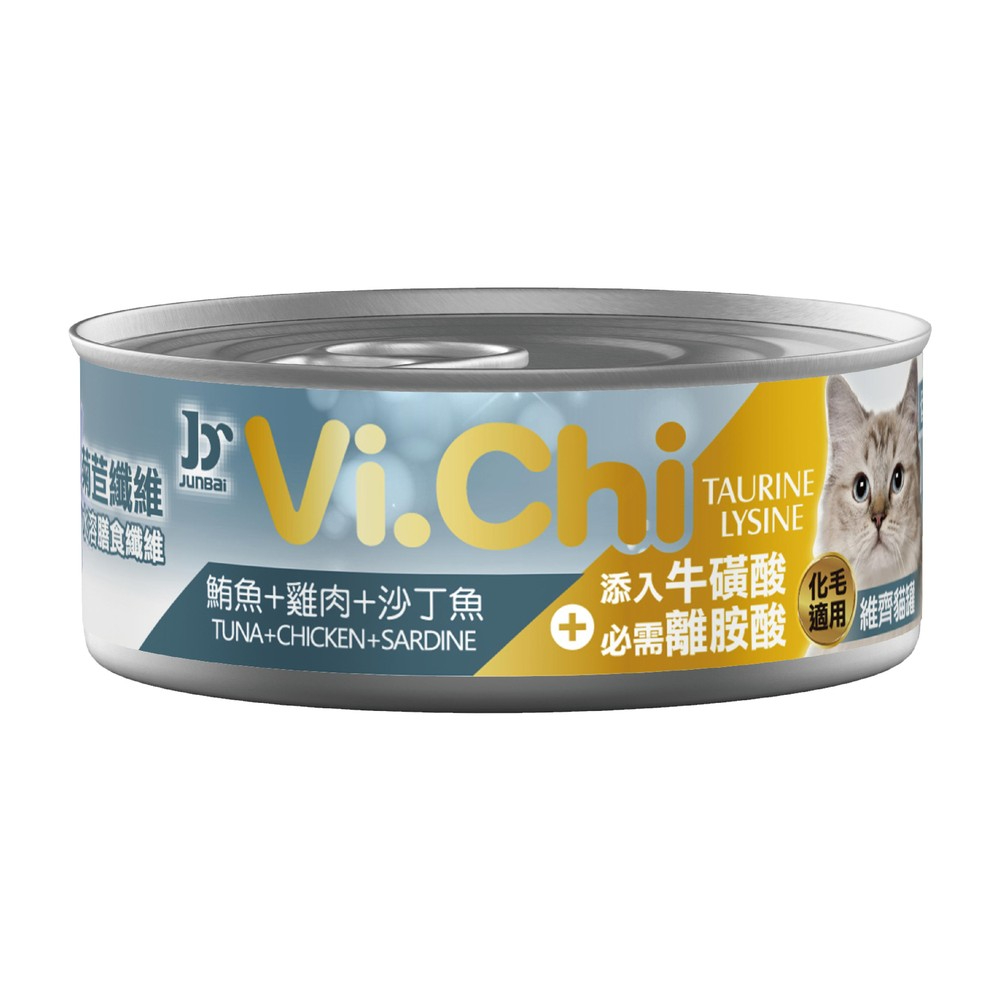 維齊化毛貓罐-鮪魚+雞肉+沙丁[箱購]80g克 x 24罐【家樂福】