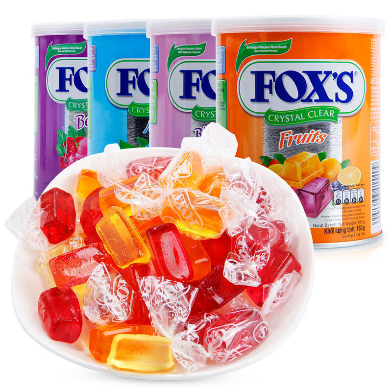🔥現貨🔥印尼進口FOX'S霍士水晶糖透明糖混合水果味硬糖180g 兒童糖果零食/