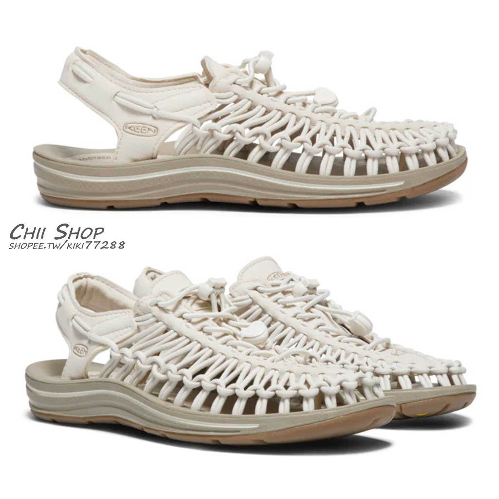 【CHII】日本 KEEN UNEEK 編織涼鞋 奶白色x棕底 1018698