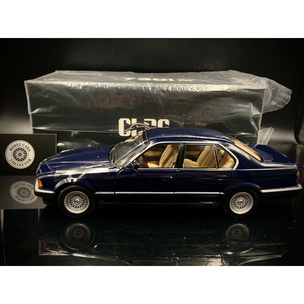 【收藏模人】Minichamps BMW 730i E32 1986 藍色 1/18 1:18