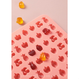 【芳焙】48格可愛動物 QQ軟糖模具DIY手工巧克力水晶滴膠模 送滴管 海洋款 水果款 顏色隨機出貨