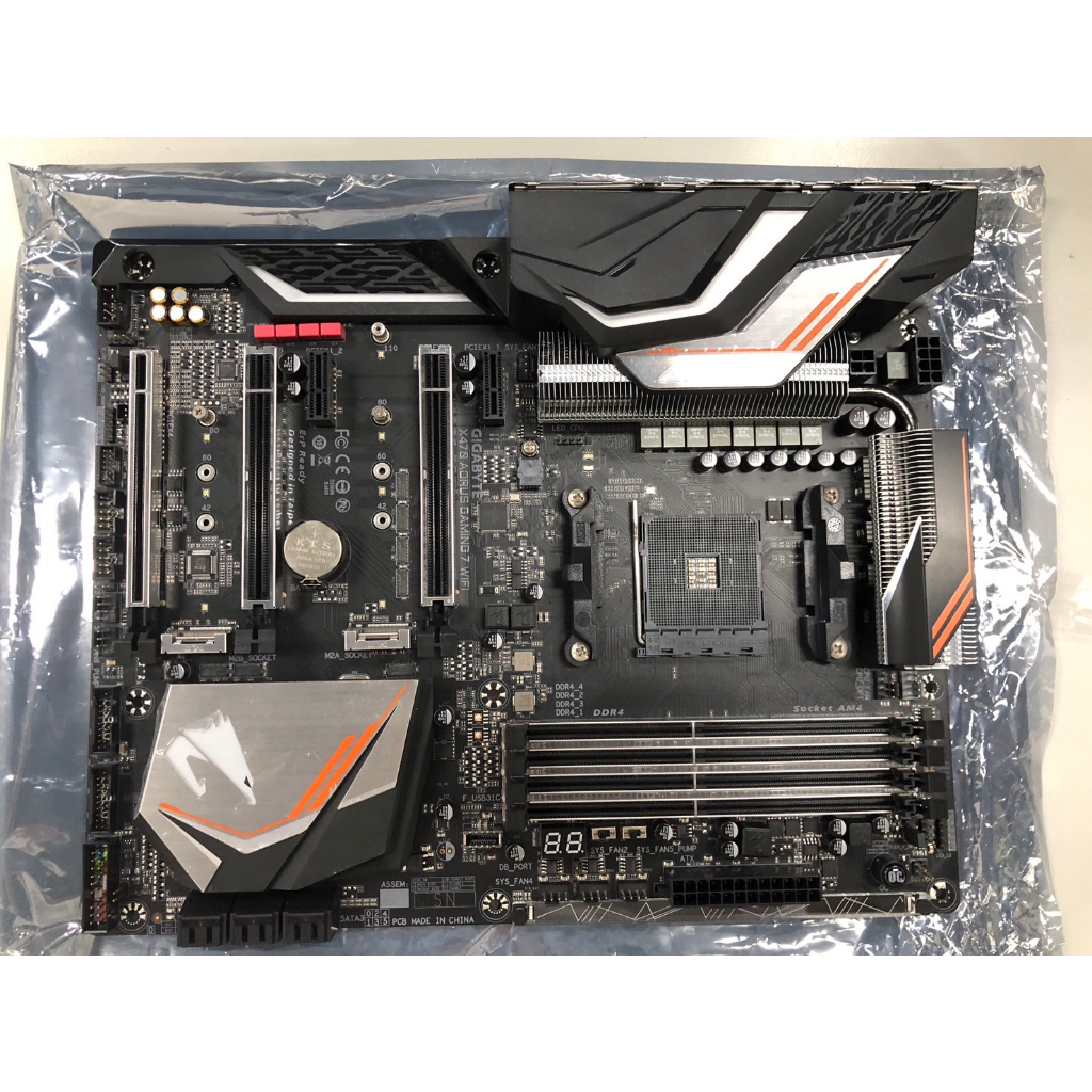 【二手】中古主機板 技嘉X470 AORUS GAMING 7 WIFI 維修 升級用 自帶檔板