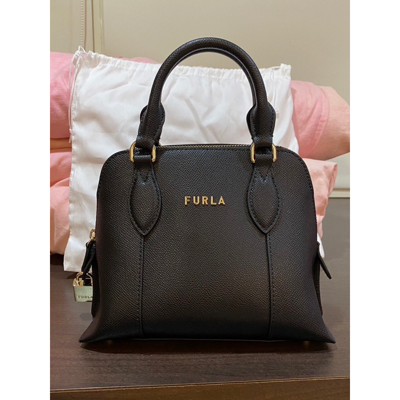 正品 Furla貝殼包 黑色