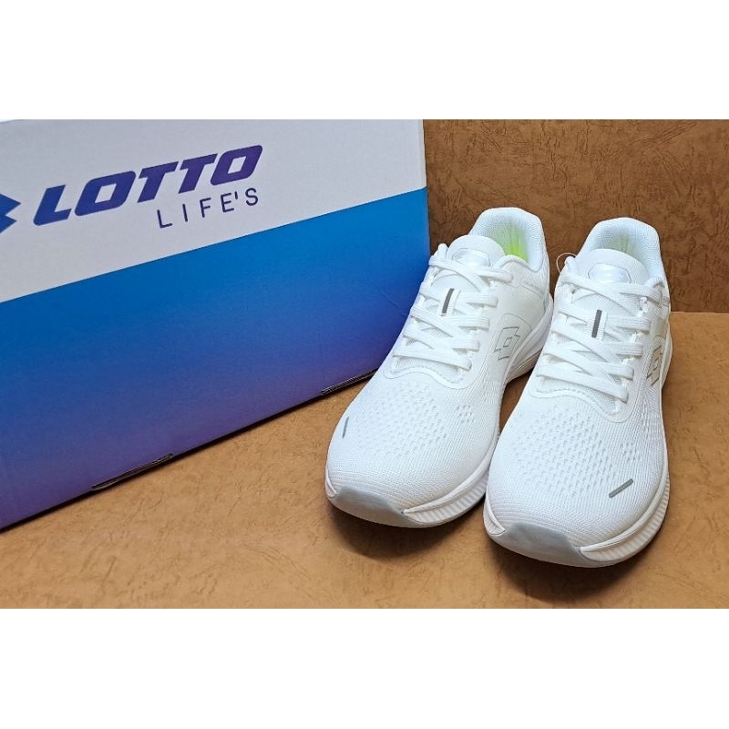 ✩Pair✩ LOTTO 慢跑鞋 男鞋 全白 LT3AMR8769 潮流 輕量避震 義大利 彈性佳 舒適好穿