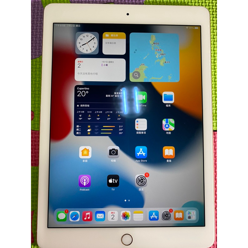 iPad Air 2 64G金色A1566 9.7吋（全新副廠電池）二手