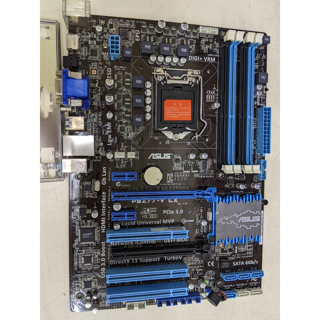 華碩 P8Z77-V LX  主機板 / 1155 / DDR3 含擋板 二手良品