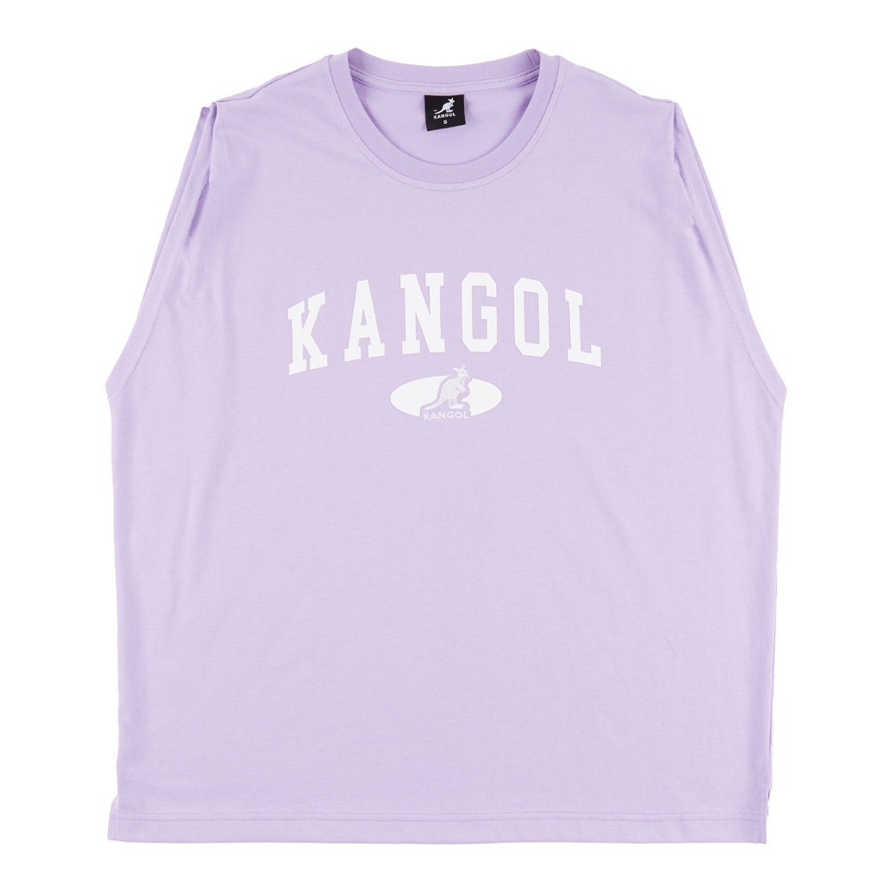 KANGOL 背心 紫 白LOGO 寬版 無袖 上衣 女 6322148291
