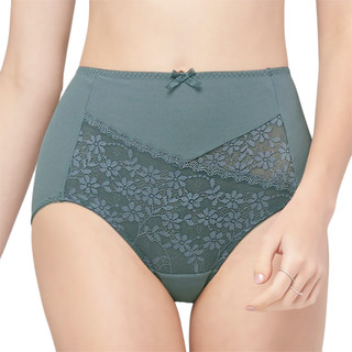SWEAR 思薇爾 輕醇BRA系列 L-3XL 涼感 蕾絲 高腰 三角 女內褲 (鑄鐵灰)