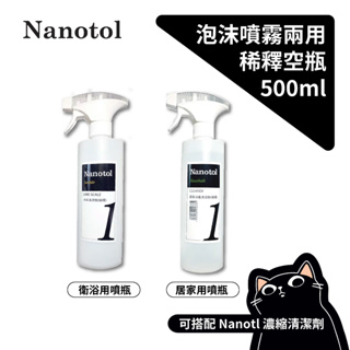 ▎泡沫/噴霧兩用 ▎ Nanotol 稀釋噴罐 居家/水垢清潔劑專用 ( 空瓶 ) 500 ml