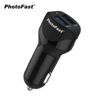 【PhotoFast】QC3.0 30W 雙USB孔 車用 高效能 急速充電器 雙孔車充 車充