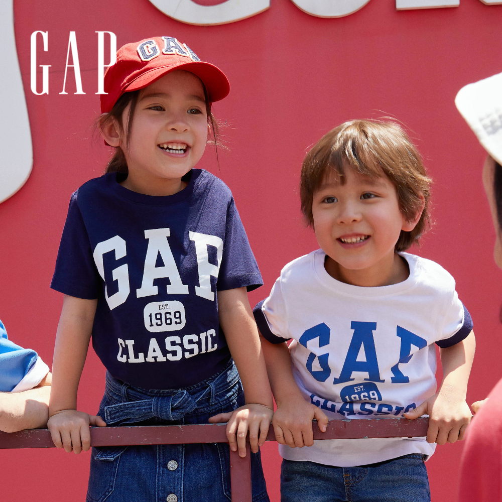 Gap 幼童裝 Logo純棉印花短袖T恤-多色可選(880852)