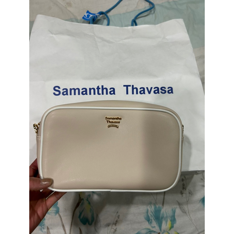 Samantha Thavasa 莎曼莎  米白色 手提 肩背 側背包