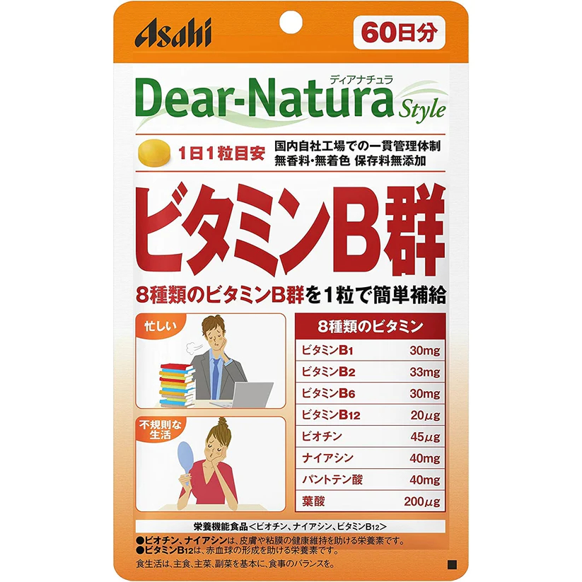 大阪城代購《預購》朝日Dear Natura 維他命B群60錠 60天份