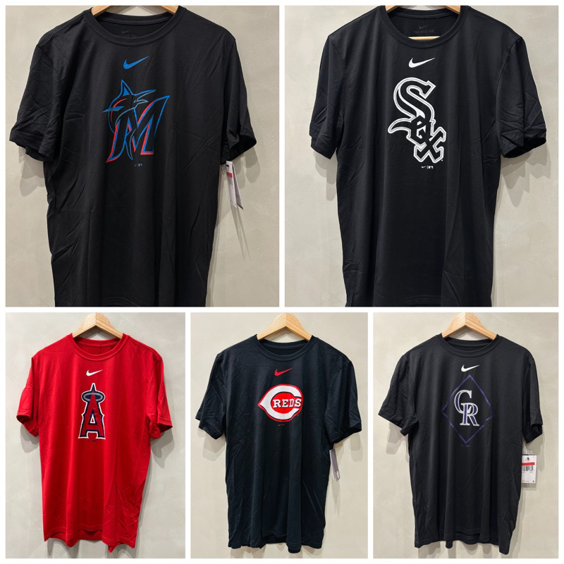 Nike x MLB Logo 短袖 Dri-Fit 天使 白襪 馬林魚 紅人 洛磯 T恤 大谷 翔片 OHTANI