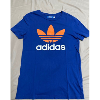 ✅ Adidas 澳洲專櫃帶回 藍橘Logo短袖 (女S)