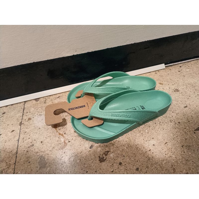 二手全新 BIRKENSTOCK德國 勃肯足跡舒適鞋 Honolulu / EVA / 翠綠