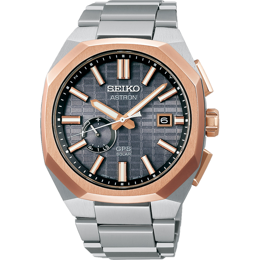 SEIKO 精工錶-黑牌款-ASTRON GPS衛星 鈦金屬多邊形太陽能腕錶3X62-0AA0K(SSJ014J1)