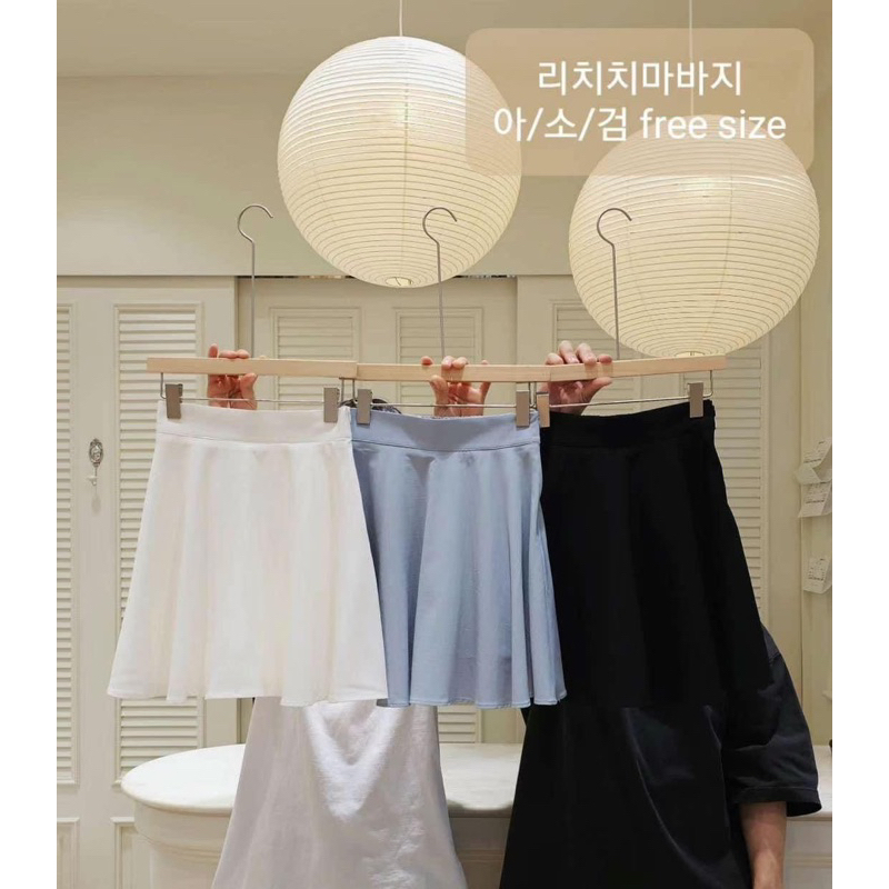 CozyL🏖️現貨藍/黑-正韓 Copiner 偽裝成迷你裙的傘狀褲裙F