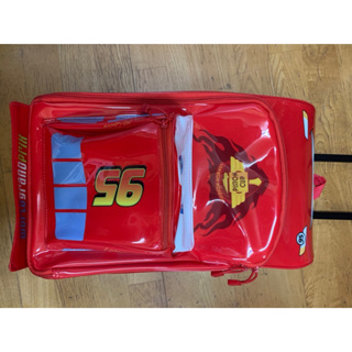 Disney迪士尼 （八成新）閃電麥坤CARS 跑車造型 兒童 拉桿 旅行箱 行李箱 登機箱