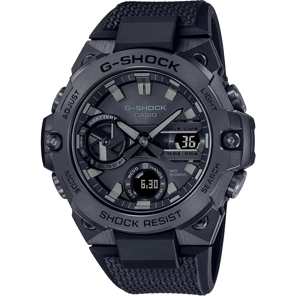 ∣聊聊可議∣CASIO 卡西歐 G-SHOCK 太陽能藍芽碳核心手錶 GST-B400BB-1A