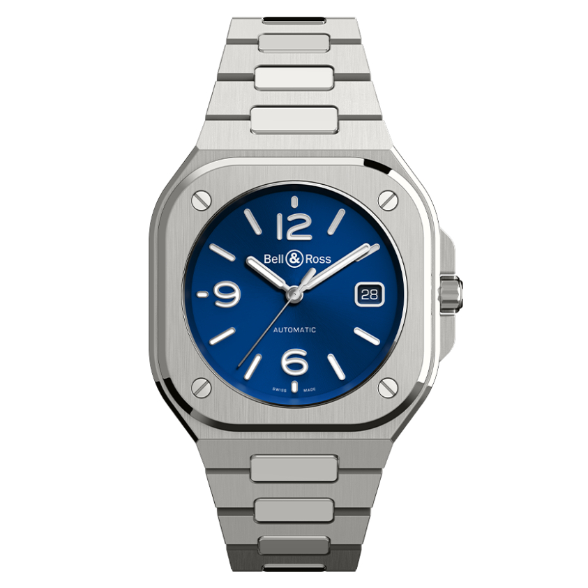 Bell &amp; Ross 柏萊士BR 05系列 都市休閒機械腕錶-藍/40mm (BR05A-BLU-ST/SST)