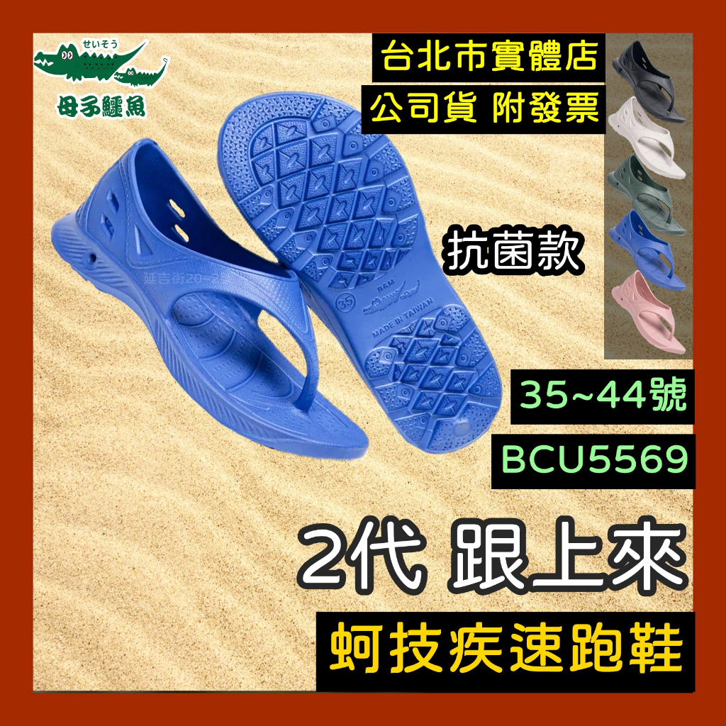免運🌼 70現金回饋🇹🇼 台灣製 母子鱷魚 2代 Y拖 跟上來 勁速跑鞋 蚵技疾速鞋 慢跑拖鞋 BCU5560