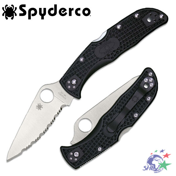 Spyderco Endela 黑FRN柄齒刃折刀 / C243SBK  詮國