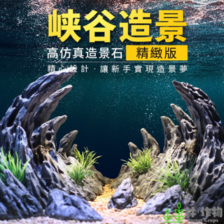 《林作物》青龍石假山【龍之谷造景】積木骨架擺件 魚缸擺件 懶人造景 裝飾擺設 青龍石 狹谷造景 擺飾水族造景 魚缸造景