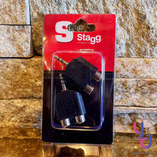 『線材專區』品質穩 STAGG RCA 轉 3.5mm 轉接頭 立體聲 撥放音樂 卡拉OK PA音響