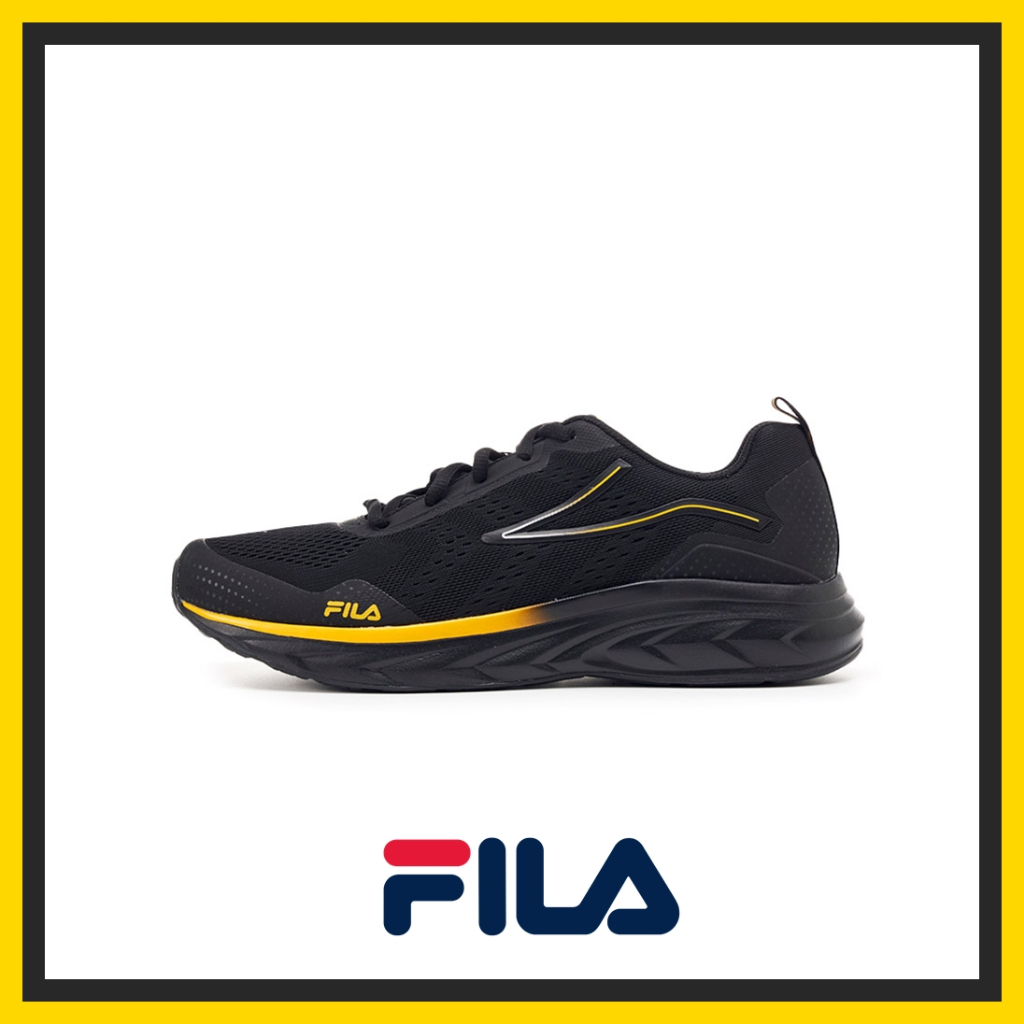 FILA Streamline 漸層 透氣 橡膠底  輕量 男慢跑鞋-黑 1J927X006