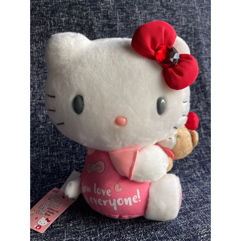 日本環球影城限定2019Hello kitty 抱熊玩偶 絨毛娃娃