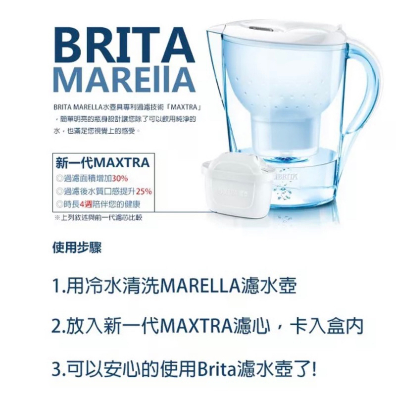 優惠免運👌白色款～德國Brita Marella馬利拉濾水壺 3.5L 一壺一芯 德國原裝進口  現貨